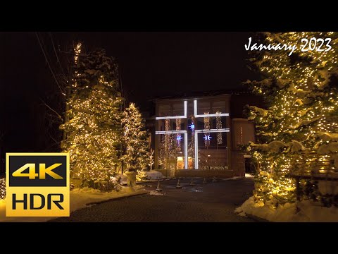 [4K HDR] 藻岩シャローム教会 & イルミネーション散策-札幌 / MOIWA SHALOM CHURCH & Illumination-Sapporo (Hokkaido, Japan)