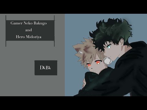 Neko Gamer Bakugou and Hero Deku (DkBk) texting story Two-shot part 1