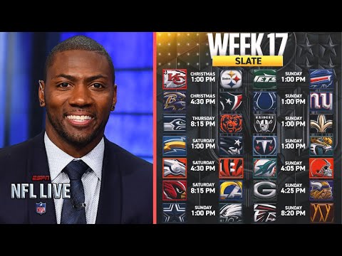 ESPN breaks NFL Week 17: Chiefs vs Steelers; Ravens vs Texans; Bills vs Jets; Vikings vs Packers;...