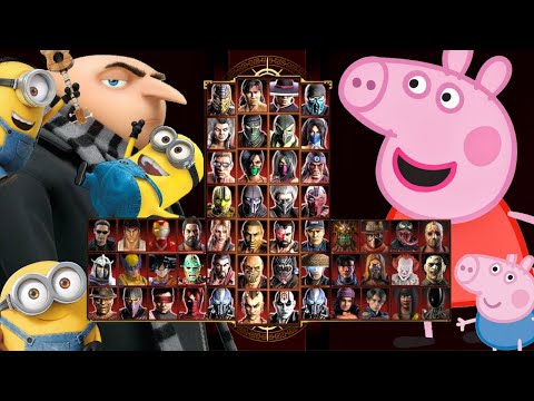 Mortal Kombat 9 - GRU and MINIONS & PEPPA PIG - Expert Tag Ladder - Gameplay @(1080p) - 60ᶠᵖˢ ✔