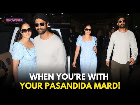 Katrina Kaif Flashes A Million Dollar Smile As She Walks Out Of The Airport With Hubby Vicky Kaushal