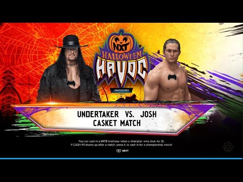 WWE 2K24 AWA Halloween Havoc: Undertaker vs Josh. CASKET MATCH