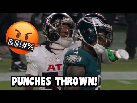 Ray Ray McCloud PUNCHES CJ Gardner Johnson 😳 Eagles Vs Falcons 2024 highlights