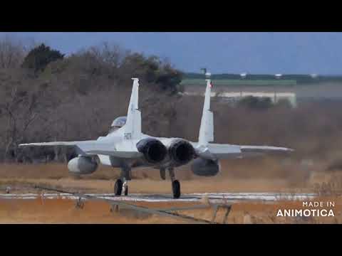 岐阜基地では離陸時、運が良いと垂直に大空高く舞い上がるF15戦闘機が見れます。ハイレートクライム　JASDF Gifu Air Base F-15　2024.02.21