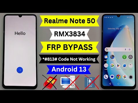 Realme Note 50 RMX3834 Google Account Bypass | Realme Note 50 Frp Bypass Android 13 Without Pc 2024