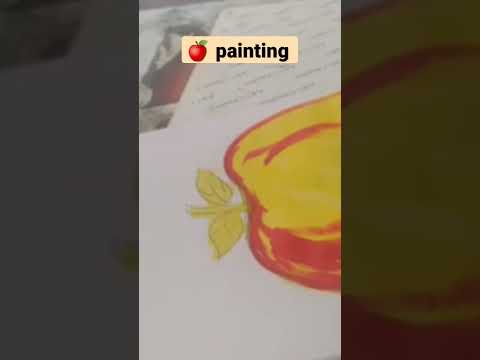 An 🍎 a day keeps the doctor away.How to paint an 🍎.#painting #ytviral