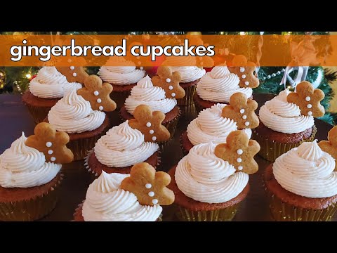 Gingerbread Cupcakes | Cream Cheese Frosting and Gingerbread Men Cookies!