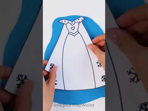 HOW TO Make Elsa's Snow Sparkle Outfit From Clay & Gems #doll #kids #DIY