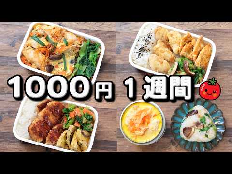 5 Days of Lunch Boxes with 1000 Yen: Chicken Tenderloin, Eggs, & Vegetables