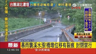 台東太麻里北里橋遭暴雨沖刷 導致橋墩位移成七字型隆起｜記者 黃佳萍｜【LIVE大現場】20171015｜三立新聞台