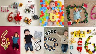 Latest 6 Month Baby Photoshoot Ideas at Home | Six month baby photoshoot  6th Month Baby photography