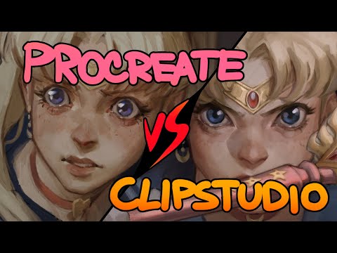 Speedpaint (PROCREATE vs CLIPSTUDIO) Sailor Moon redraw/ Old art redraw