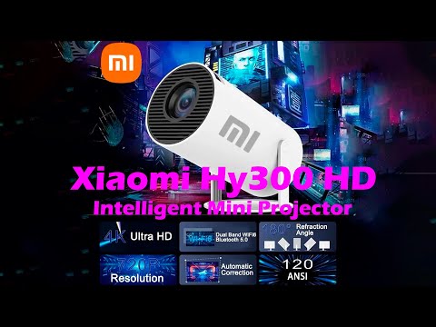 Xiaomi Hy300 HD Intelligent Mini Projector 5G Wifi Portable 180° Projection Angle Automatic Focusing