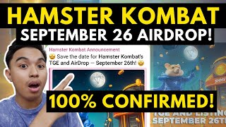 HAMSTER KOMBAT SEPTEMBER 26 AIRDROP! TGE AND AIRDROP DATE RELEASED! HAMSTER KOMBAT AIRDROP DATE