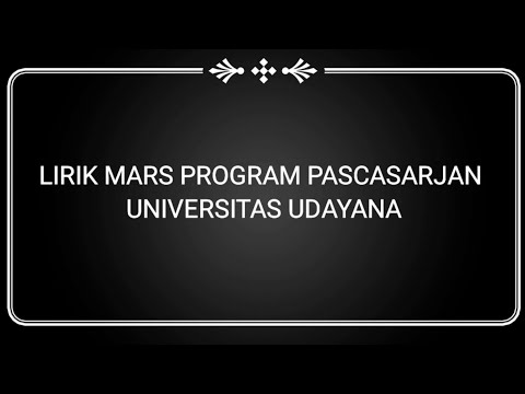 LIRIK MARS PROGRAM PASCASARJAN UNIVERSITAS UDAYANA