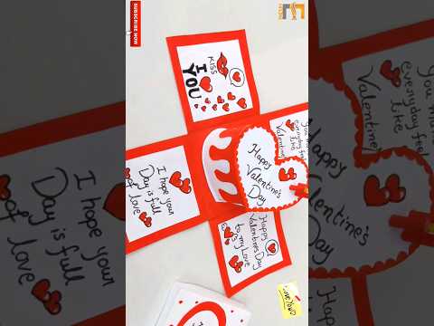 Valentines Day Surprise Gift Box / Valentines day card making ideas #shorts