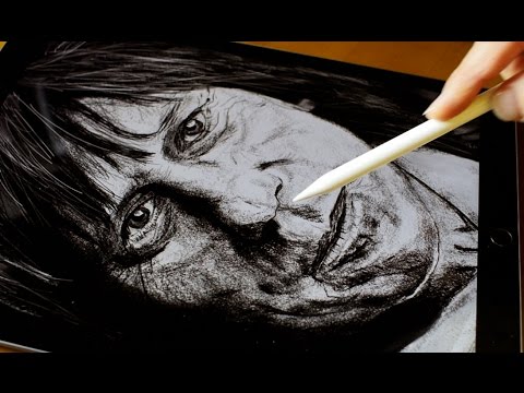 Jeff Beck drawing by Apple Pencil & iPad Pro