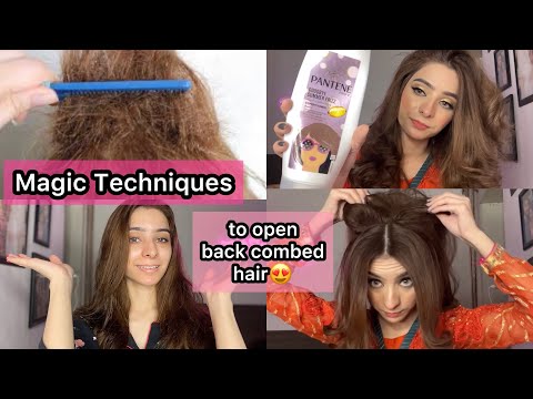 How to Detangle Back Combed Hair Easily | Back Combing Kholne ka Tarikah