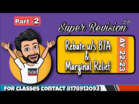 L2  Marginal Relief and Rebate u/s 87A | Income Tax Super Revision 2.0 | the commerce coach