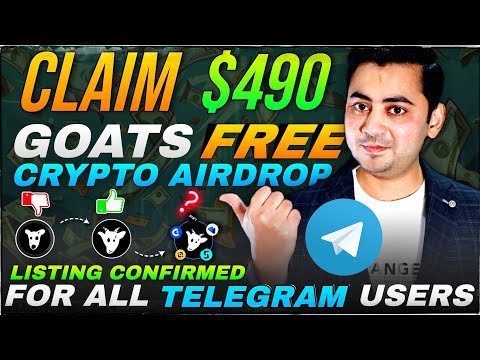 Goats Airdrop Claim || Telegram Free Crypto Airdrop - Listing Confirmed -   Bigger Than DOGS - 2024