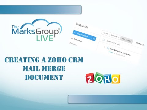 Creating A Zoho CRM Mail Merge Document