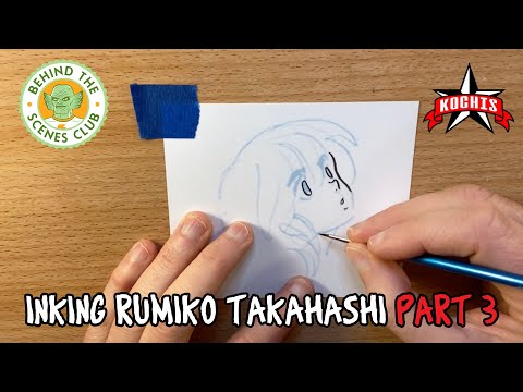 Inking Rumiko Takahashi drawing Part 3 #inkingmanga