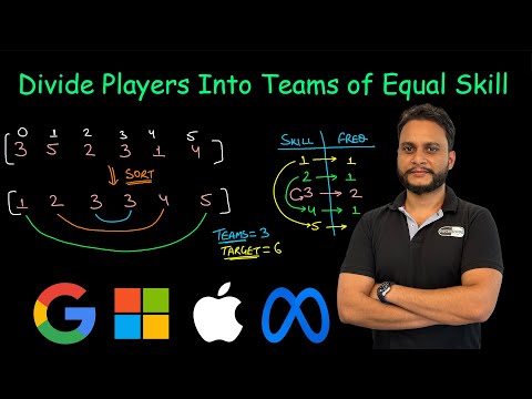 Divide Players Into Teams of Equal Skill | Leetcode 2491