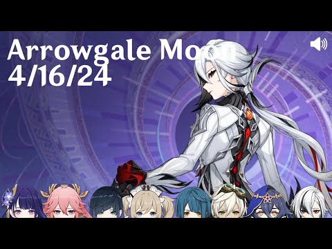 Genshin Impact - 36 star Spiral Abyss - Arrowgale Moon 4/16/24 (feat. C6R1 Arlecchino)