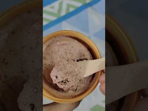 chocolate brownie icecream tried for the first time #shorts #food #youtubeshorts