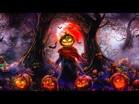 Haunted Forest Under the Blood Moon 🦇👻 Eerie Graveyard Sounds with Scary Halloween Background Music