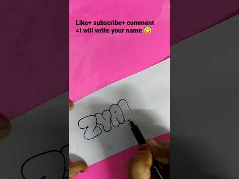 How to write ZYANA in bubble letters#shorts#viral#videos