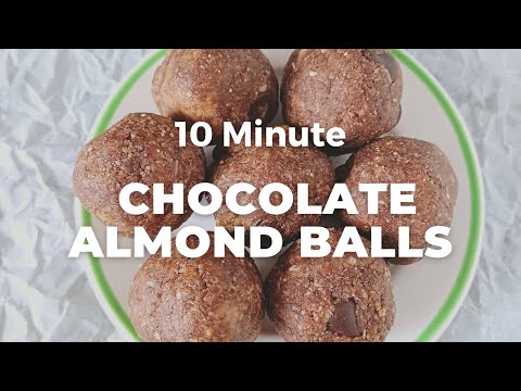 No Bake Almond Chocolate Balls l 10 Minute Snack Recipe - Flavours Treat