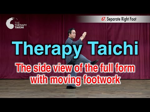 Easy Tai Chi for Everyone 《Therapy Taichi 》 The side view of the full form with moving footwork