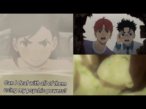 Momo was attacked by aliens in hot springs 🥴 ~ Dandadan Ep 12.