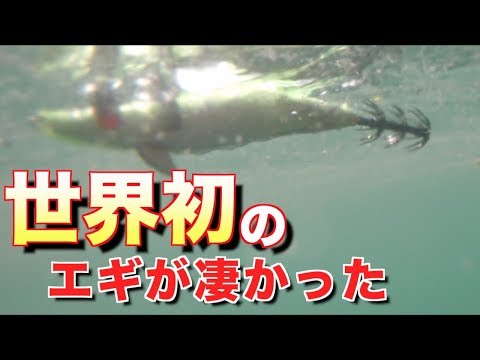 【初心者用改造エギ】水中動画/自作エギで釣る！3連カンナとシンカーはどう動く！？まさかの結末に涙。エギ姐さん。