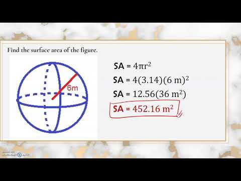 Grade 6 Math: Surface Area of a Sphere