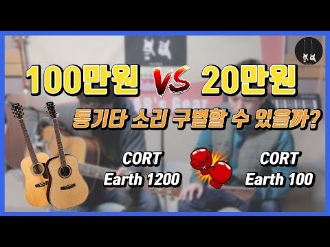 [Tocar's Gear] 100만원짜리 기타와 20만원짜리 기타 비교! Cort earth 100 vs earth 1200