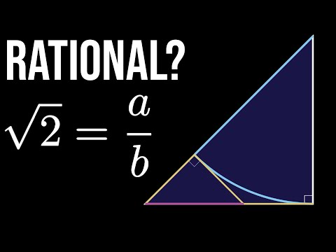 Root 2 is Irrational from Isosceles Triangle (visual proof)