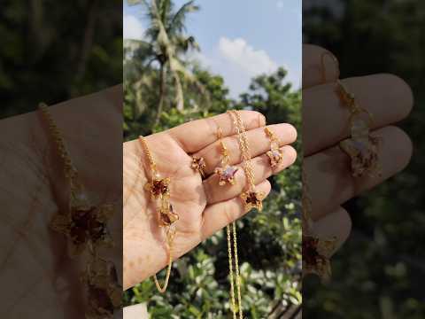 7 বছরের পুরোনো গোলাপ ফুল দিয়ে jewellery set বানালাম❤️ #yoursuchana #trendingjewellery #resinjewelry