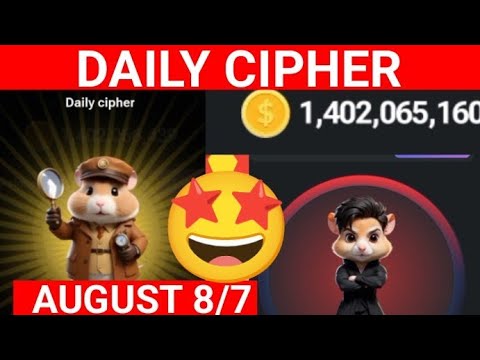 Hamster Kombat Daily Cipher Today August 8 -7 #hamsterkombat #muskempire #dailycipher