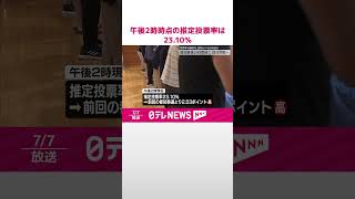 【東京都知事選】午後2時時点の推定投票率は23.10％、前回より2.53ポイント高く  #shorts