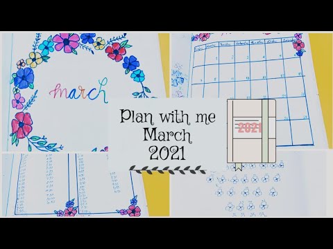 Bullet journal set up / My 2021 march planner /best planner for march/plan with me