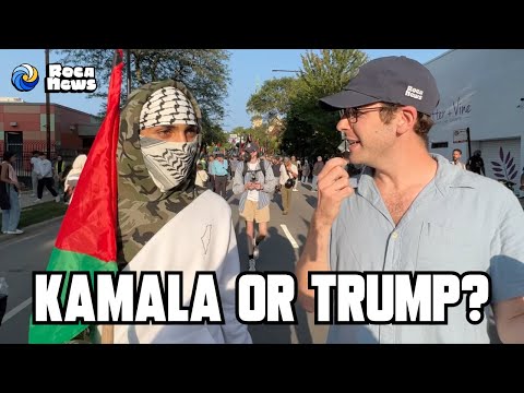 Asking DNC Protesters If They'll Vote for Kamala