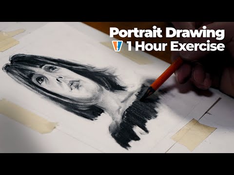 How to Sketch a Portrait - Woman with Charcoal