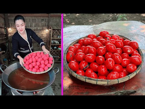 Delicious Pink eggs cooking with country style - Cooking with Sreypov