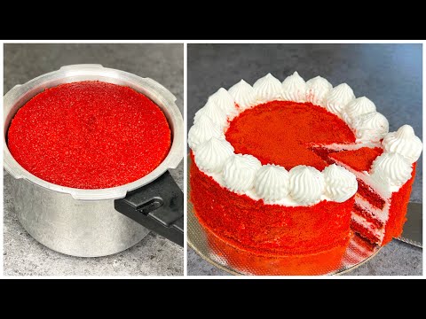 Red Velvet Cake in Pressure Cooker | Red Velvet Cake Without Oven | Birthday Cake Recipe