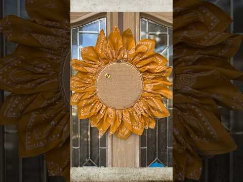 Bandana Sunflower Wreath | Easy | Summer Wreath |  #easydiy #wreathcrafts