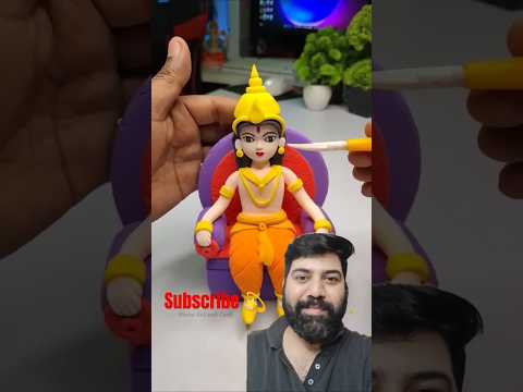 Ram ji making with super clay ✨ Ramnavmi Special 🙏🌸Jai shree ram 🌸 #shorts #short #art #clayart