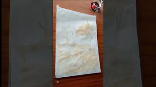 painting with tea leaves#shorts #trending #viral shorts #painting #drawing #trending #artwork