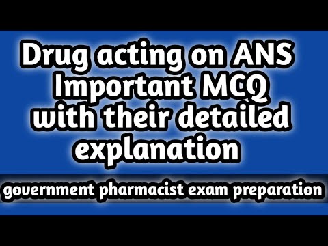 Drug acting on ANS#governmentpharmacistexampreparation